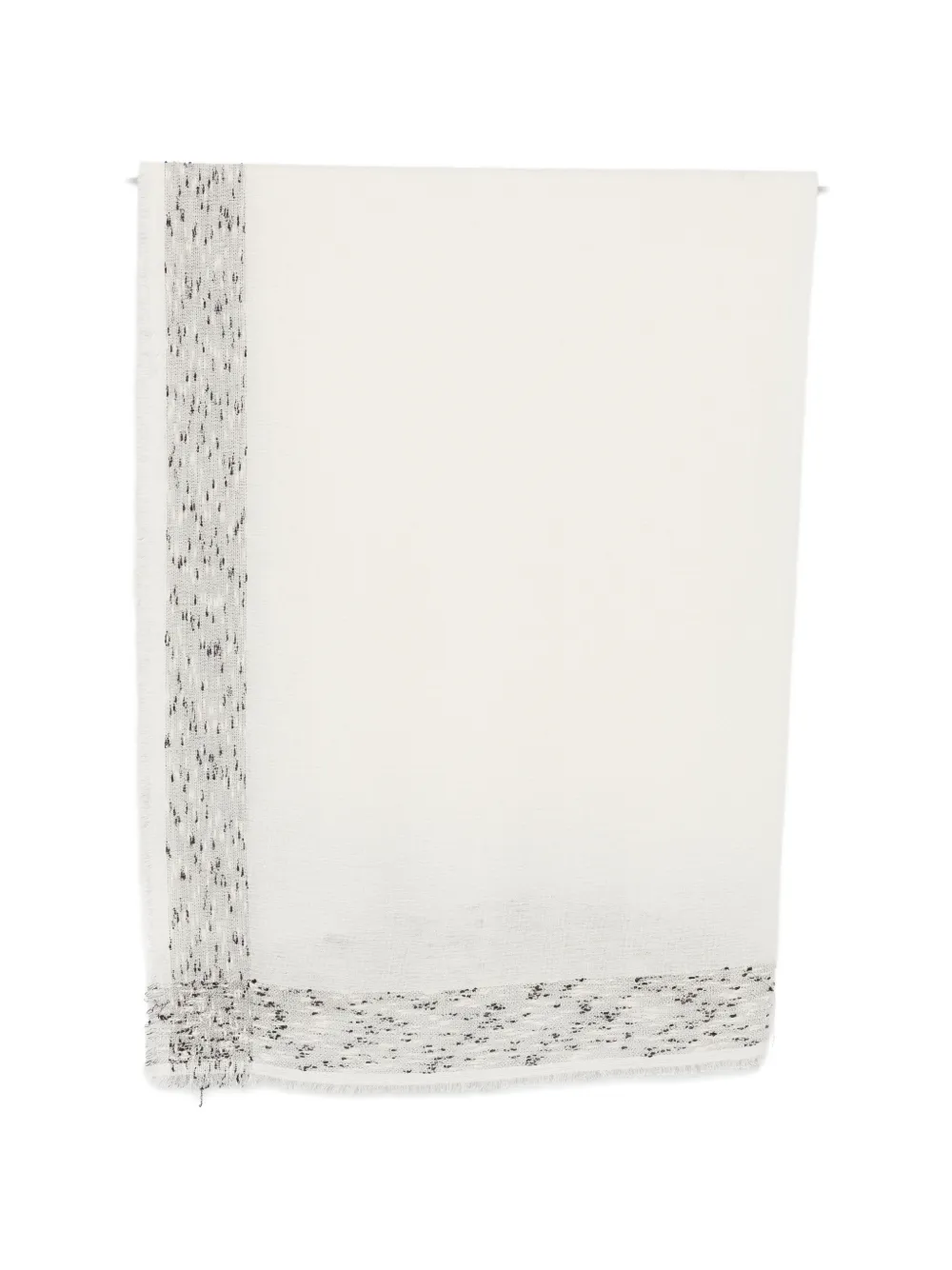 Faliero Sarti Brunetta fringed bouclé-trim scarf