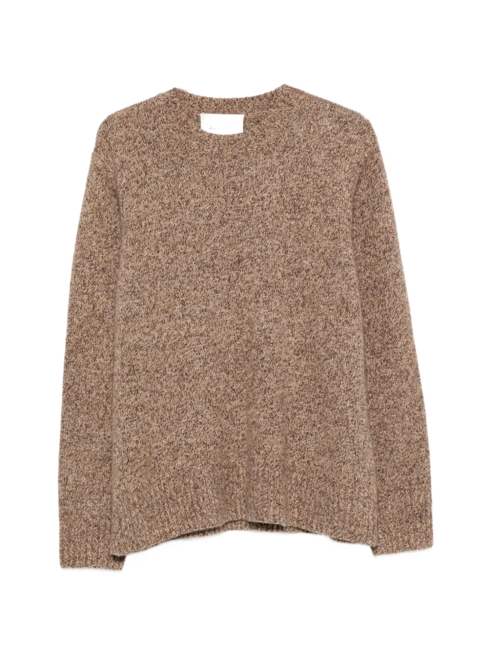 Soft Goat melange-effect crew-neck sweater - Brown