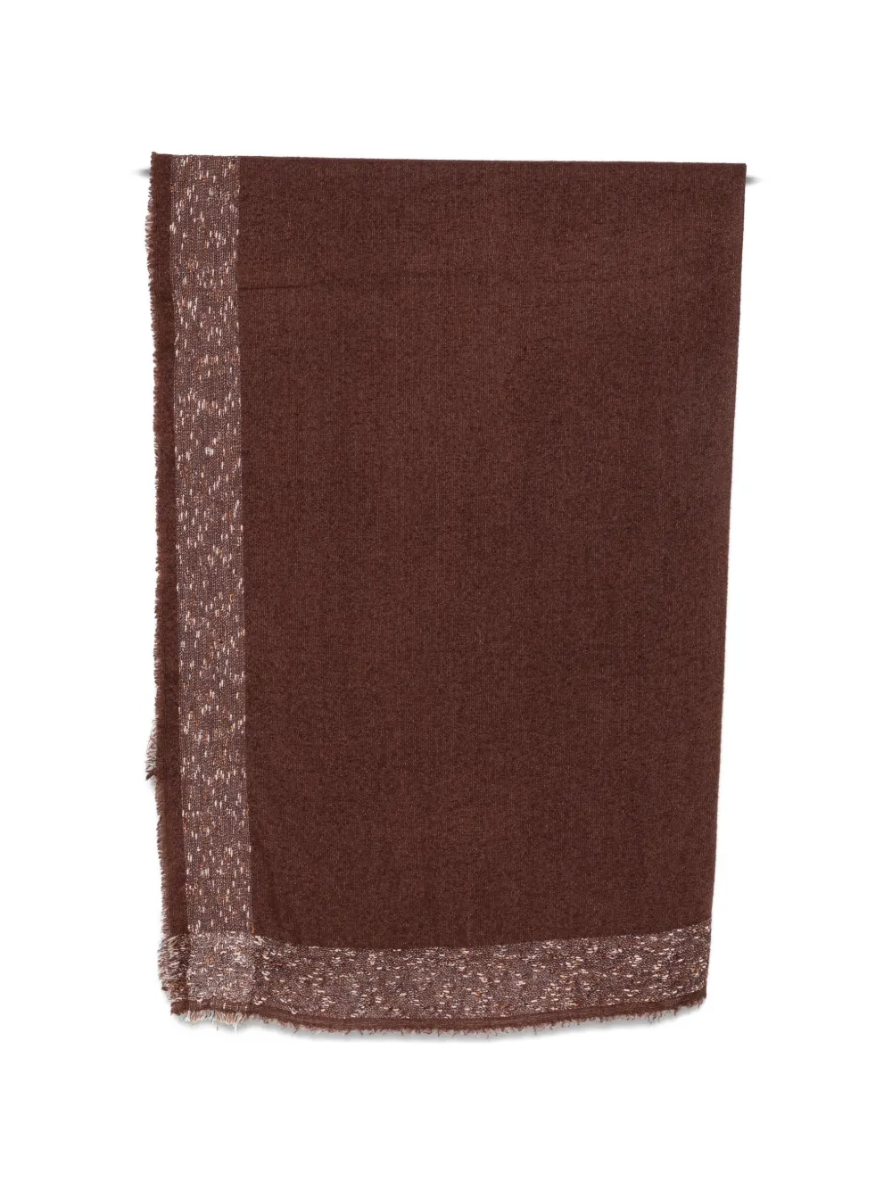 Faliero Sarti Brunetta fringed bouclé-trim scarf