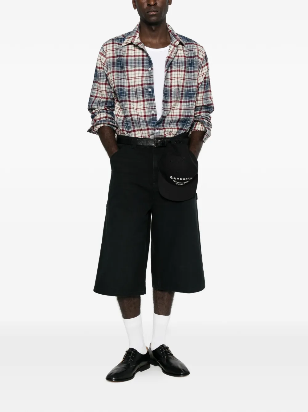 Willy Chavarria Check-pattern Button-down Shirt in Neutrals, view 2