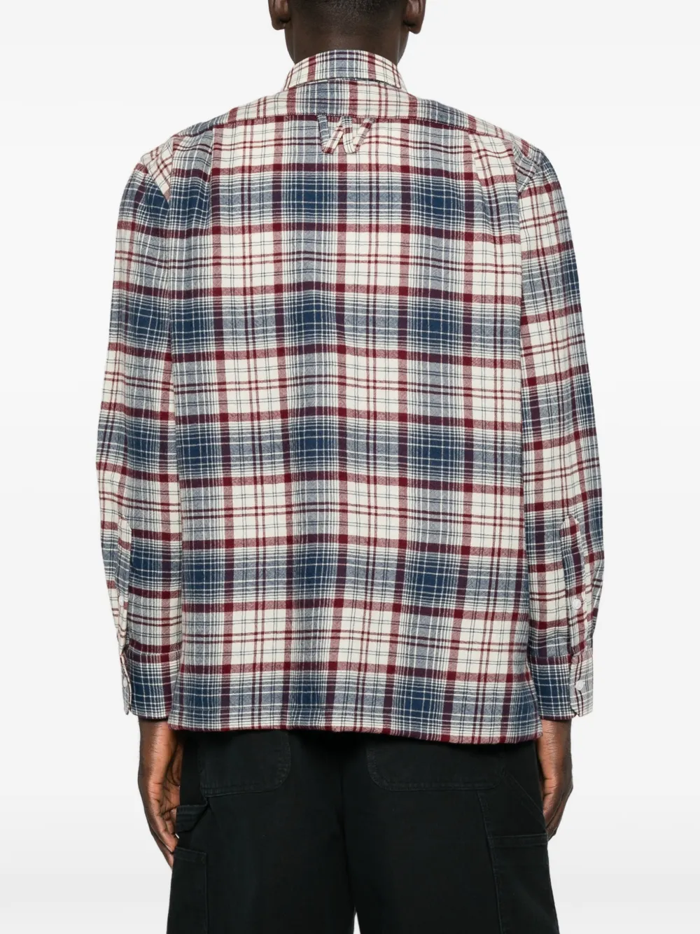 Willy Chavarria Check-pattern Button-down Shirt in Neutrals, view 4