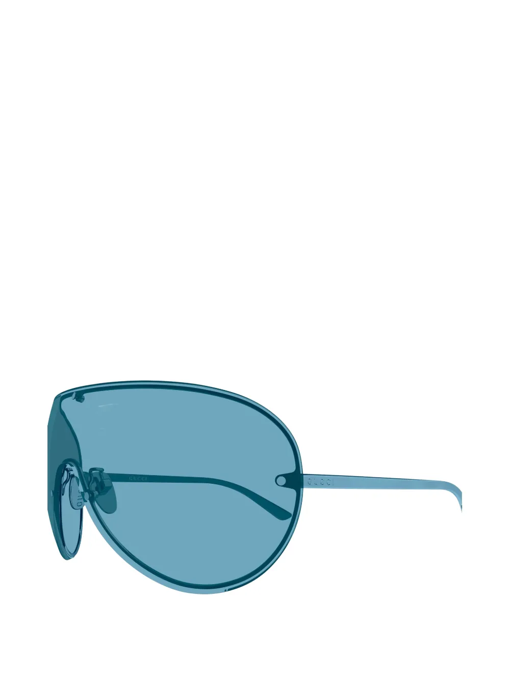 Gucci Eyewear Mask zonnebril met shieldmontuur Blauw