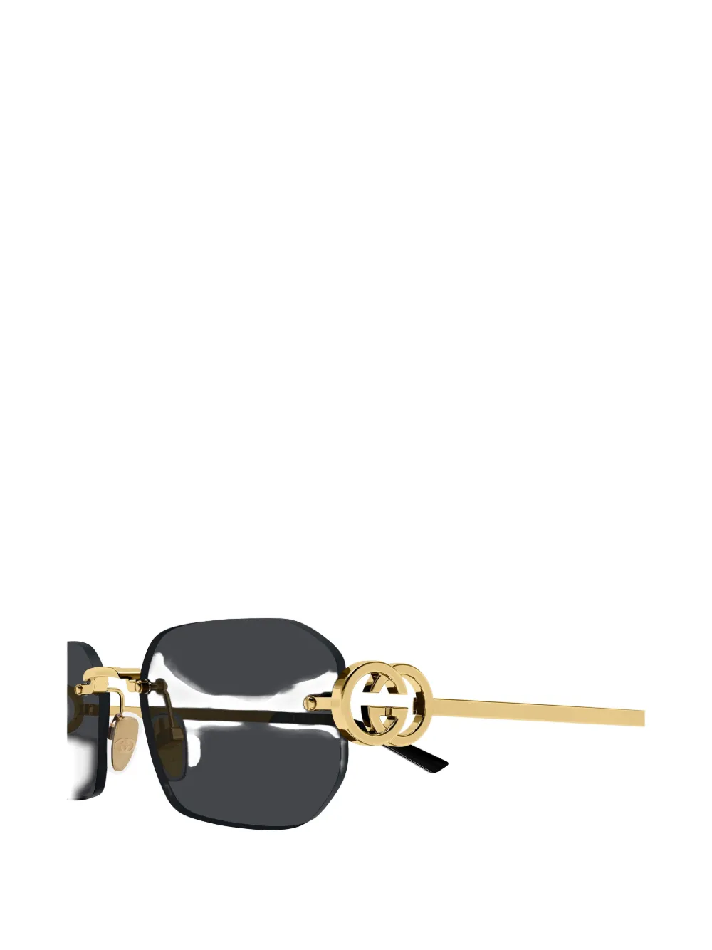 Gucci Eyewear Interlocking G rimless sunglasses Goud