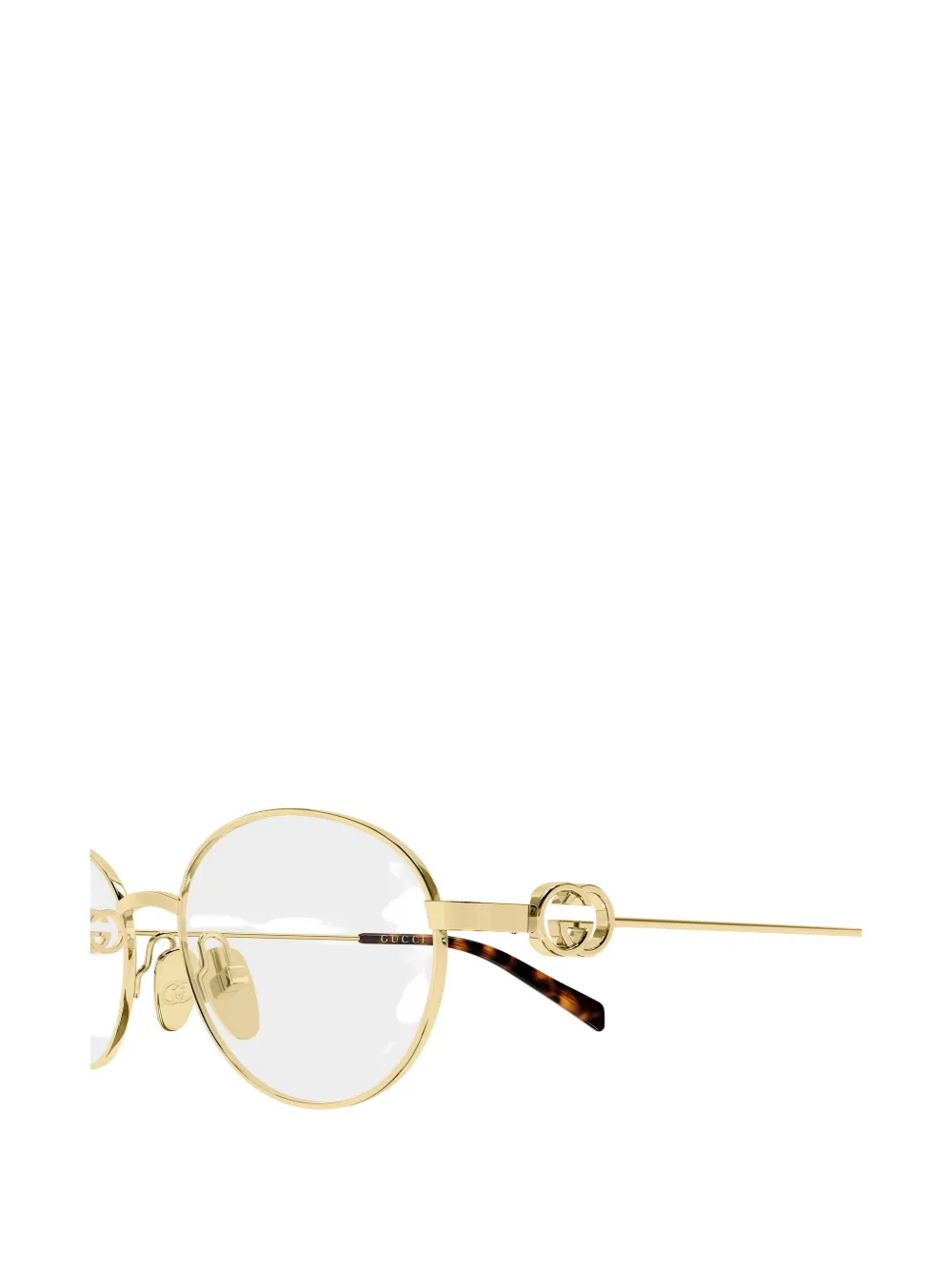 Gucci Eyewear Bril met ovaal montuur Goud