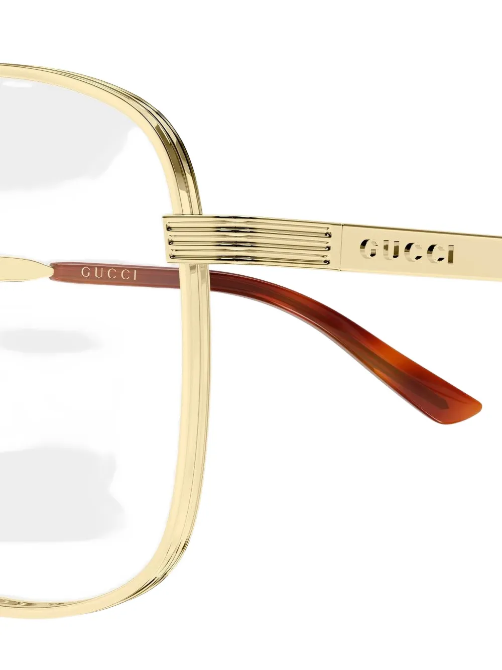Gucci Eyewear Bril met piloten montuur Goud
