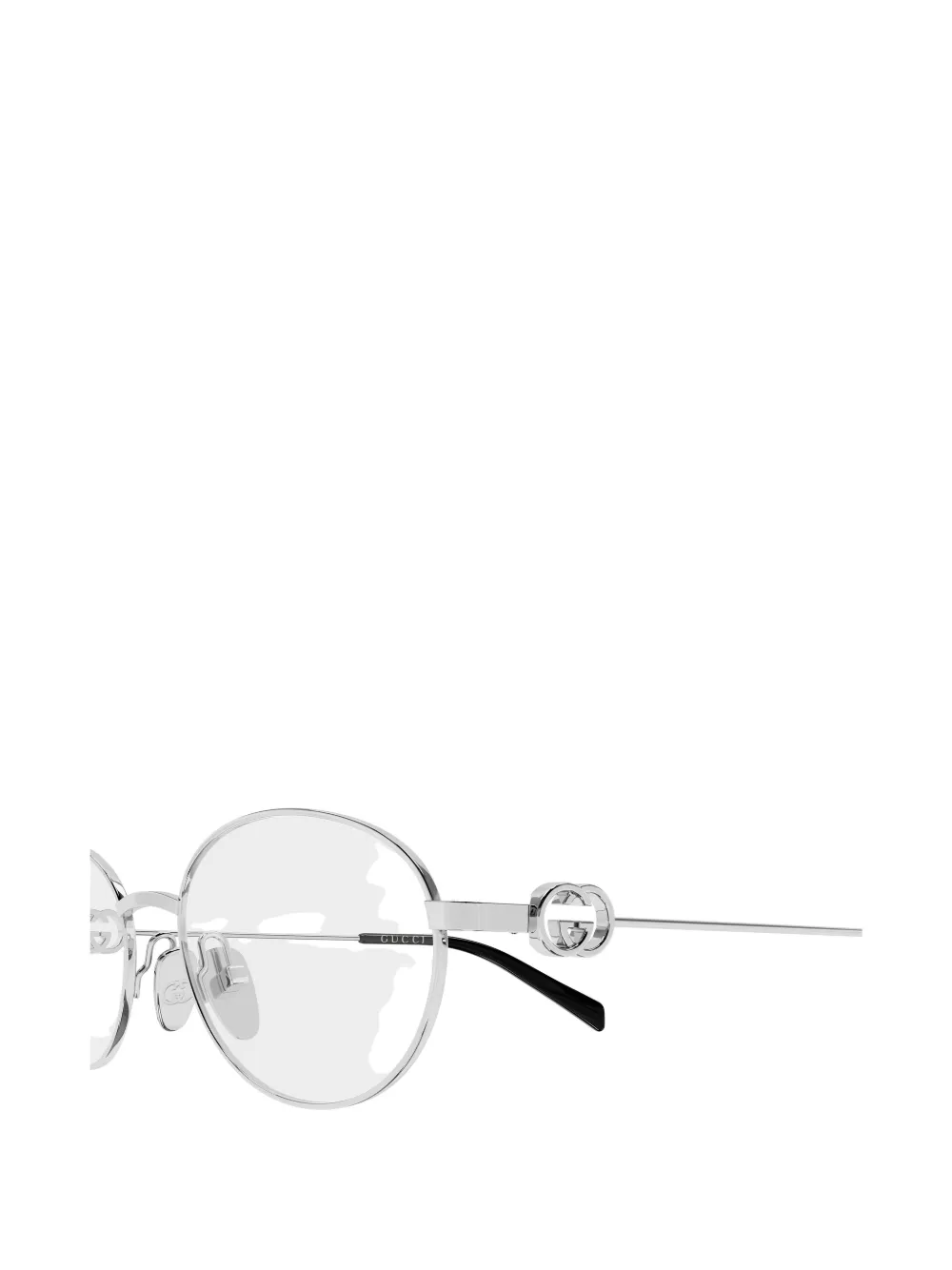 Gucci Eyewear Bril met ovaal montuur Zilver