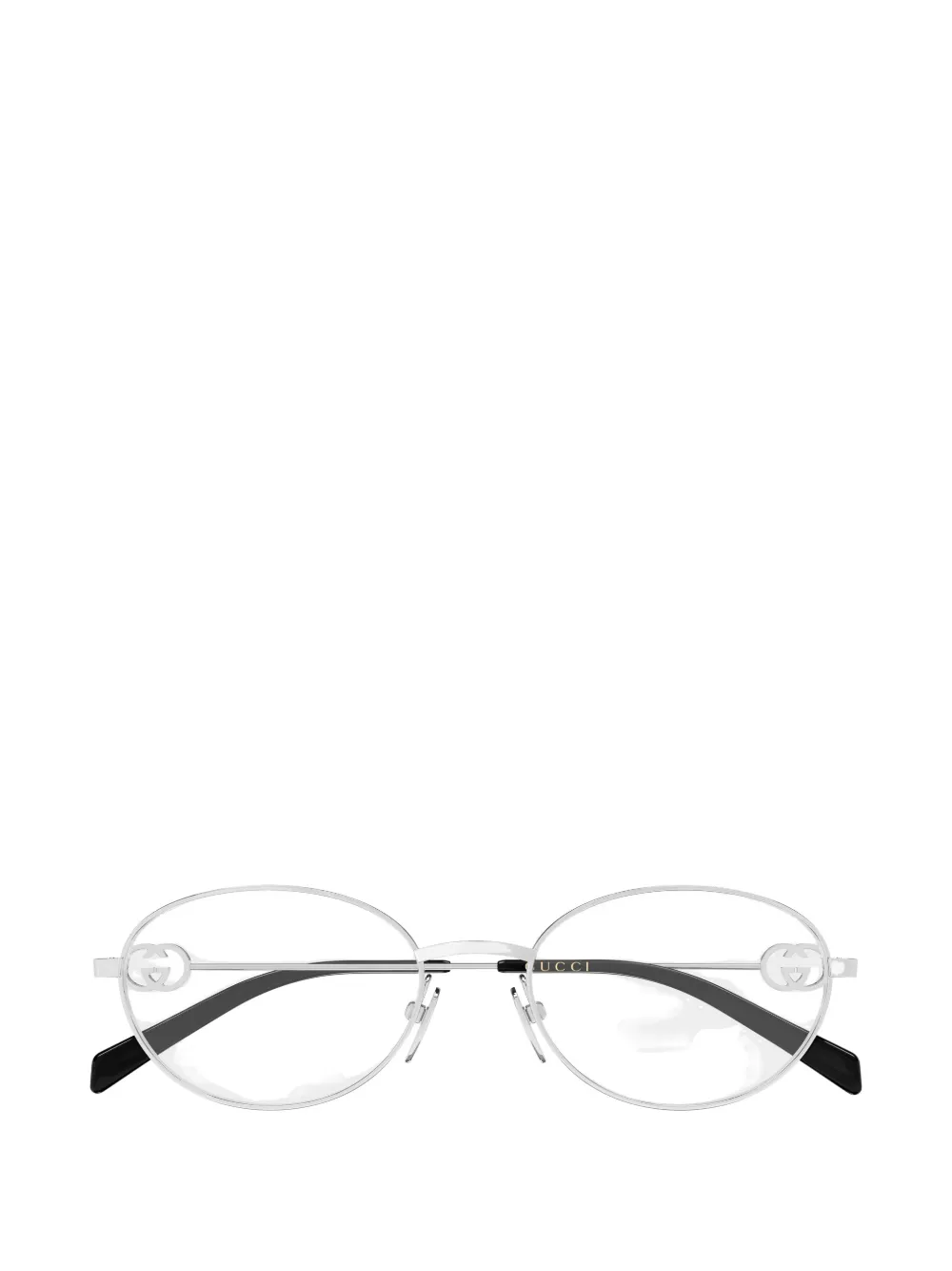 Gucci Eyewear Bril met ovaal montuur Zilver