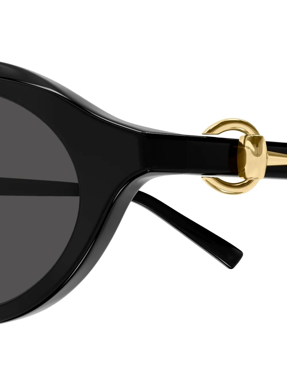 Gucci Eyewear Zonnebril met ovalen montuur Zwart