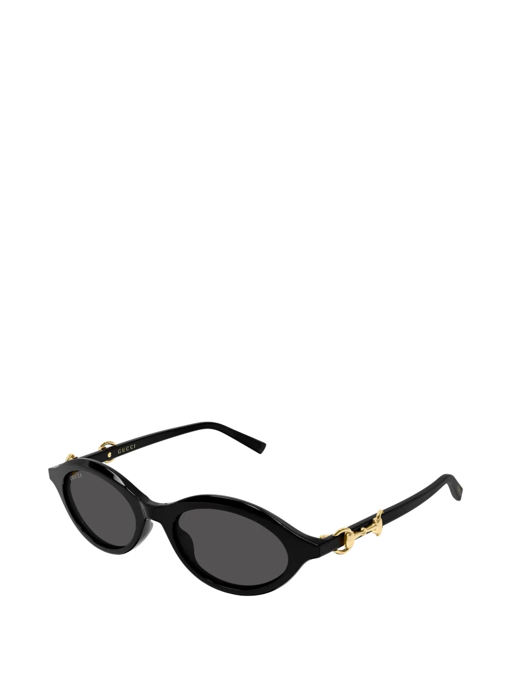 Gucci Eyewear Zonnebril met ovalen montuur Zwart