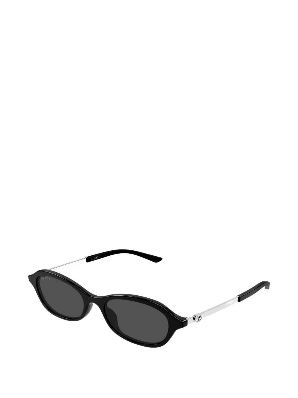 Gucci Eyewear GG zonnebril met ovaal montuur Zwart