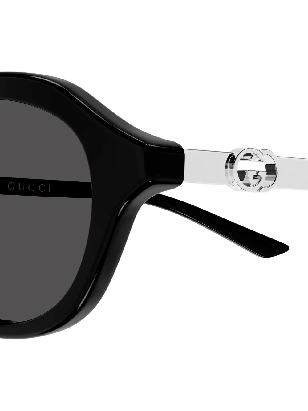 Gucci Eyewear GG zonnebril met ovaal montuur Zwart