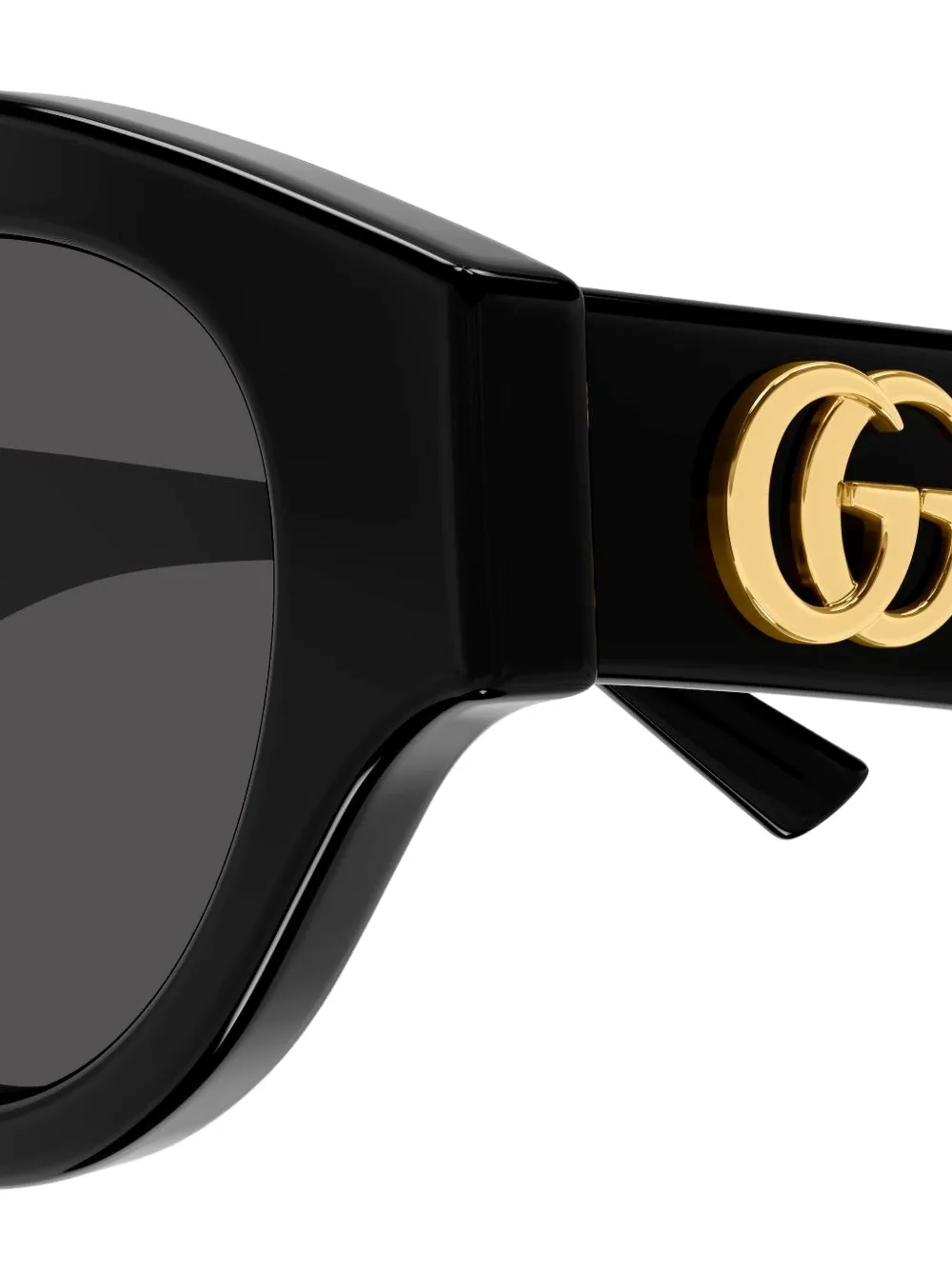 Gucci Eyewear Zonnebril met geometrisch montuur Zwart