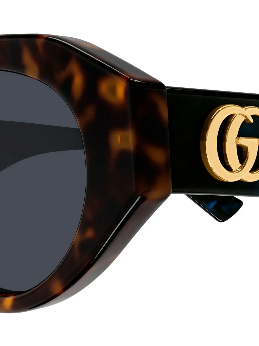 Gucci Eyewear GG zonnebril met geometrisch montuur Bruin