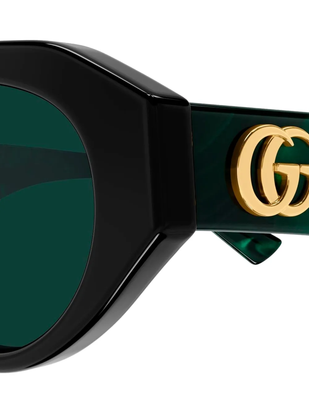 Gucci Eyewear Zonnebril met geometrisch montuur Zwart