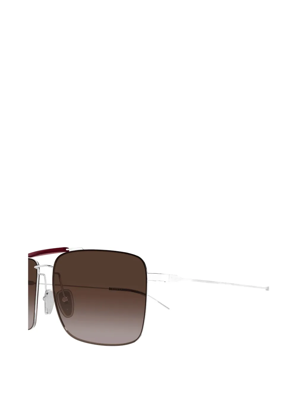 Gucci Eyewear Zonnebril met geometrisch montuur Zilver