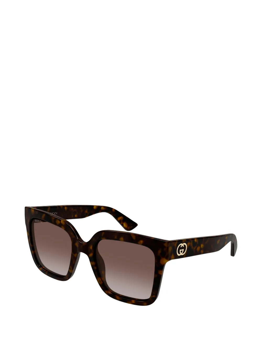 Gucci Eyewear Interlocking G zonnebril met vierkant montuur Bruin