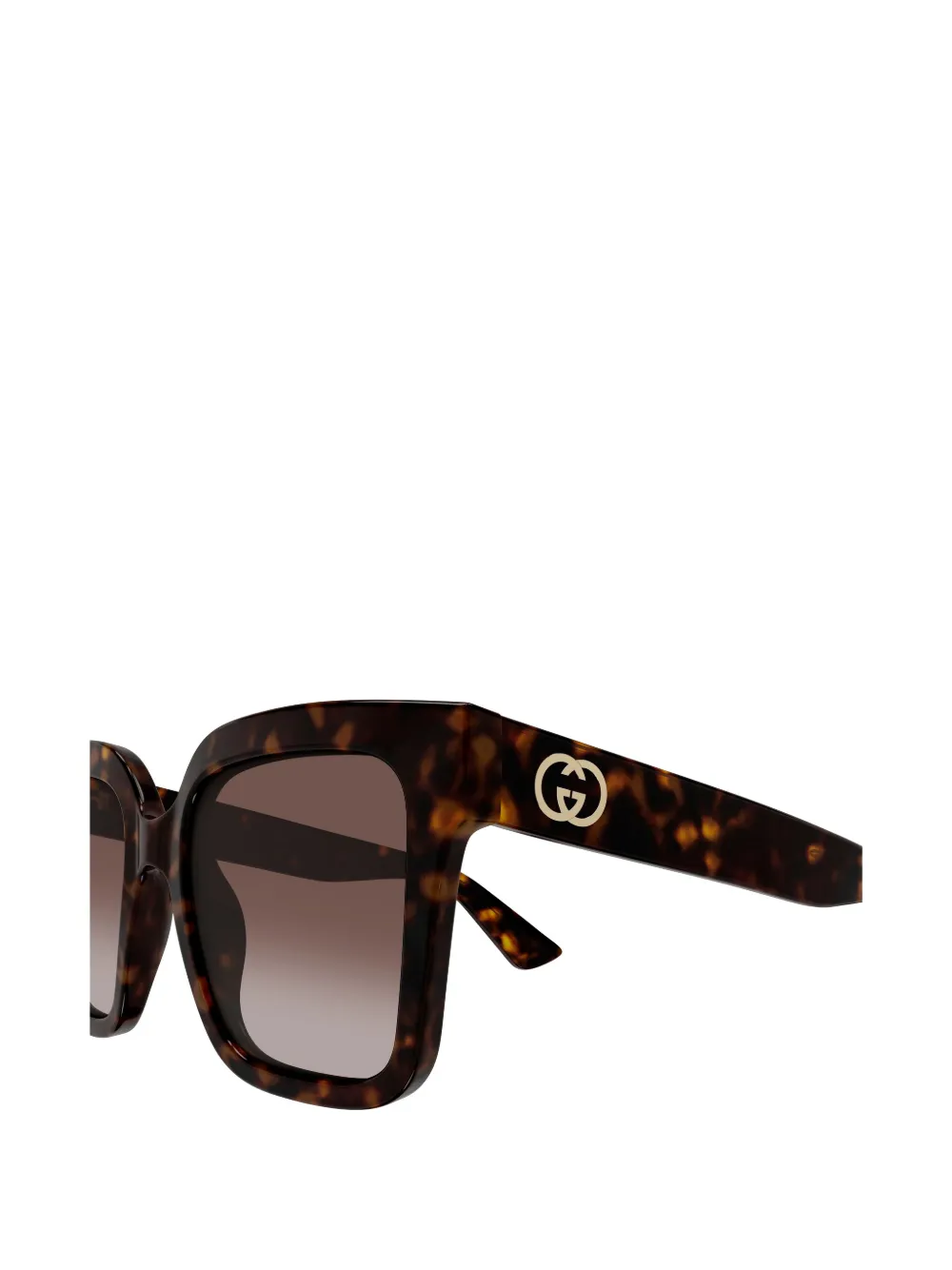 Gucci Eyewear Interlocking G zonnebril met vierkant montuur Bruin