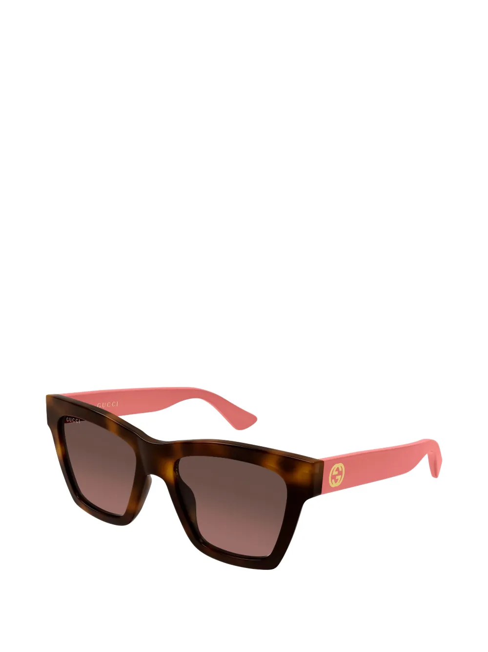 Gucci Eyewear Zonnebril met vierkant montuur Bruin