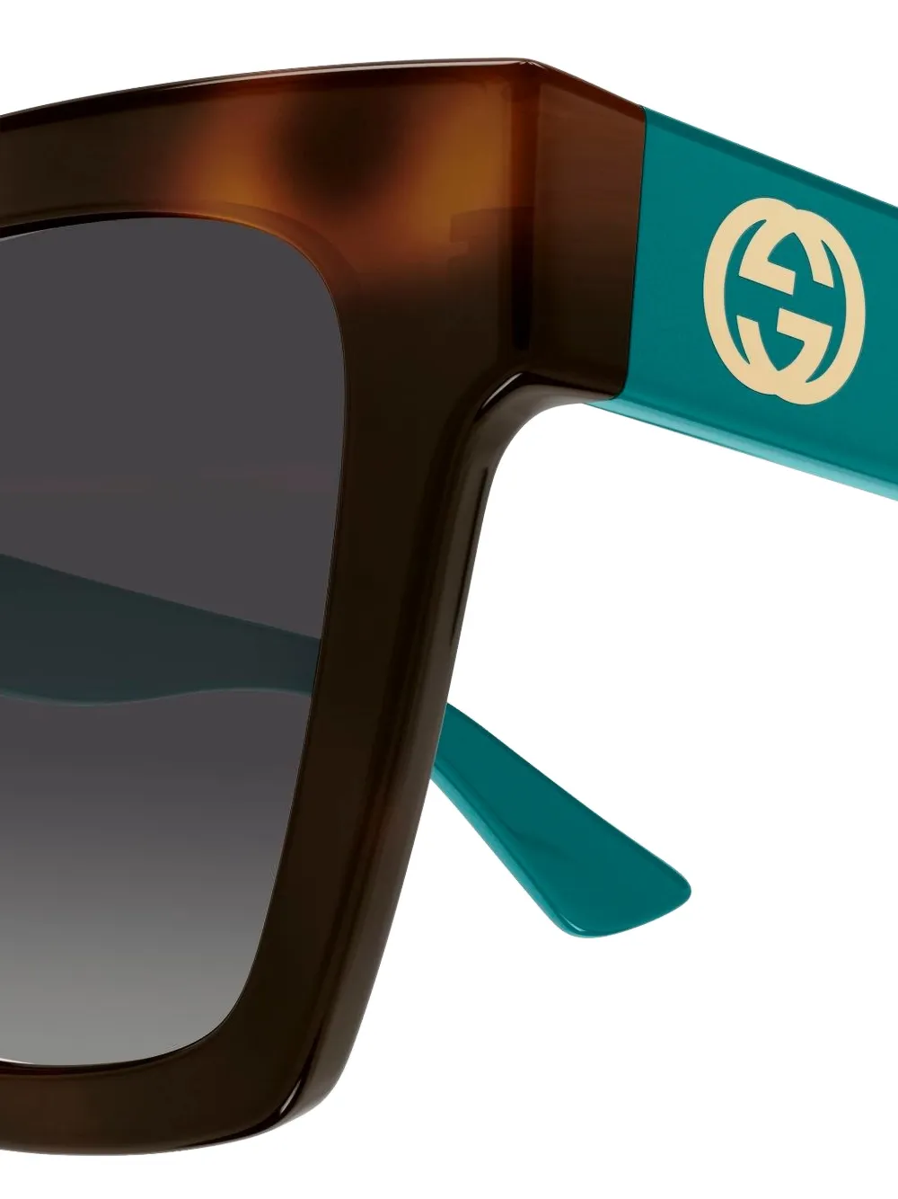 Gucci Eyewear Zonnebril met vierkant montuur Bruin
