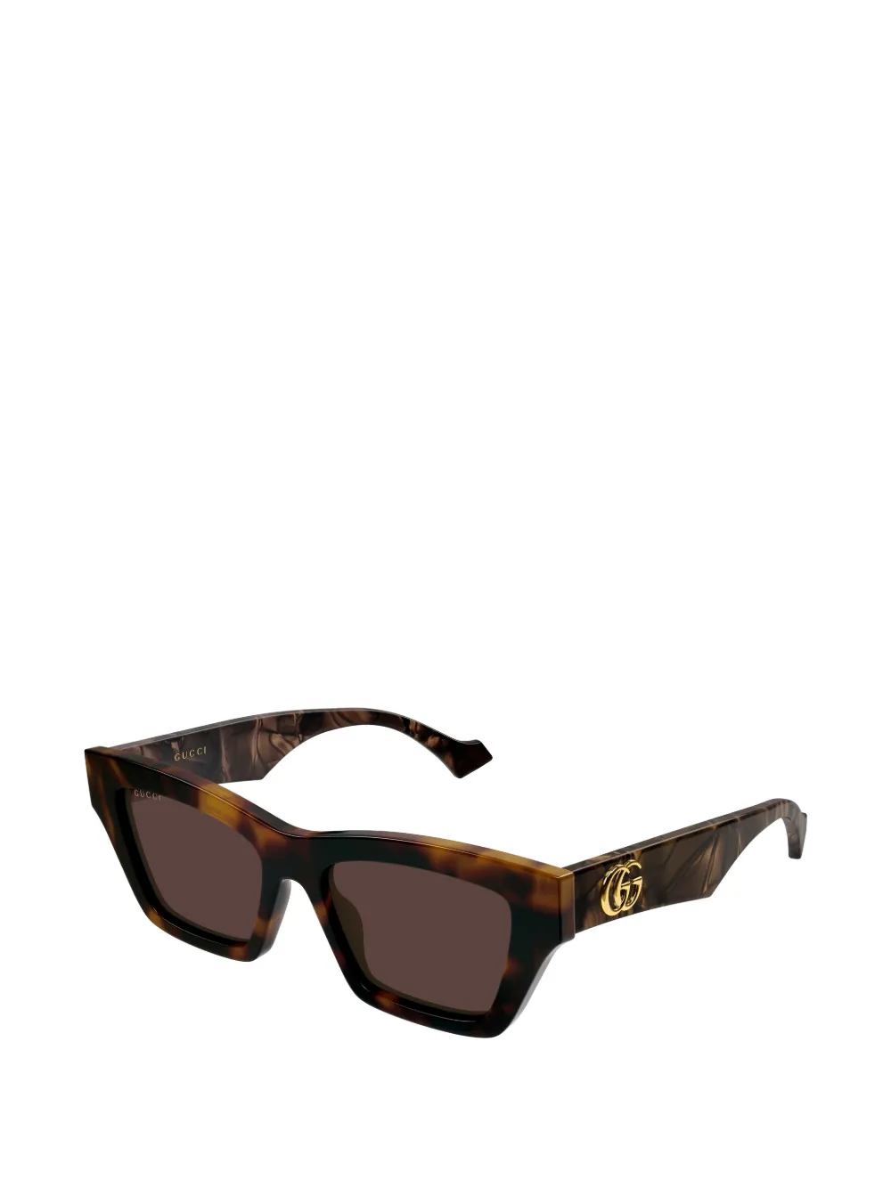 Gucci Eyewear Double G zonnebril met schildpad-effect Bruin
