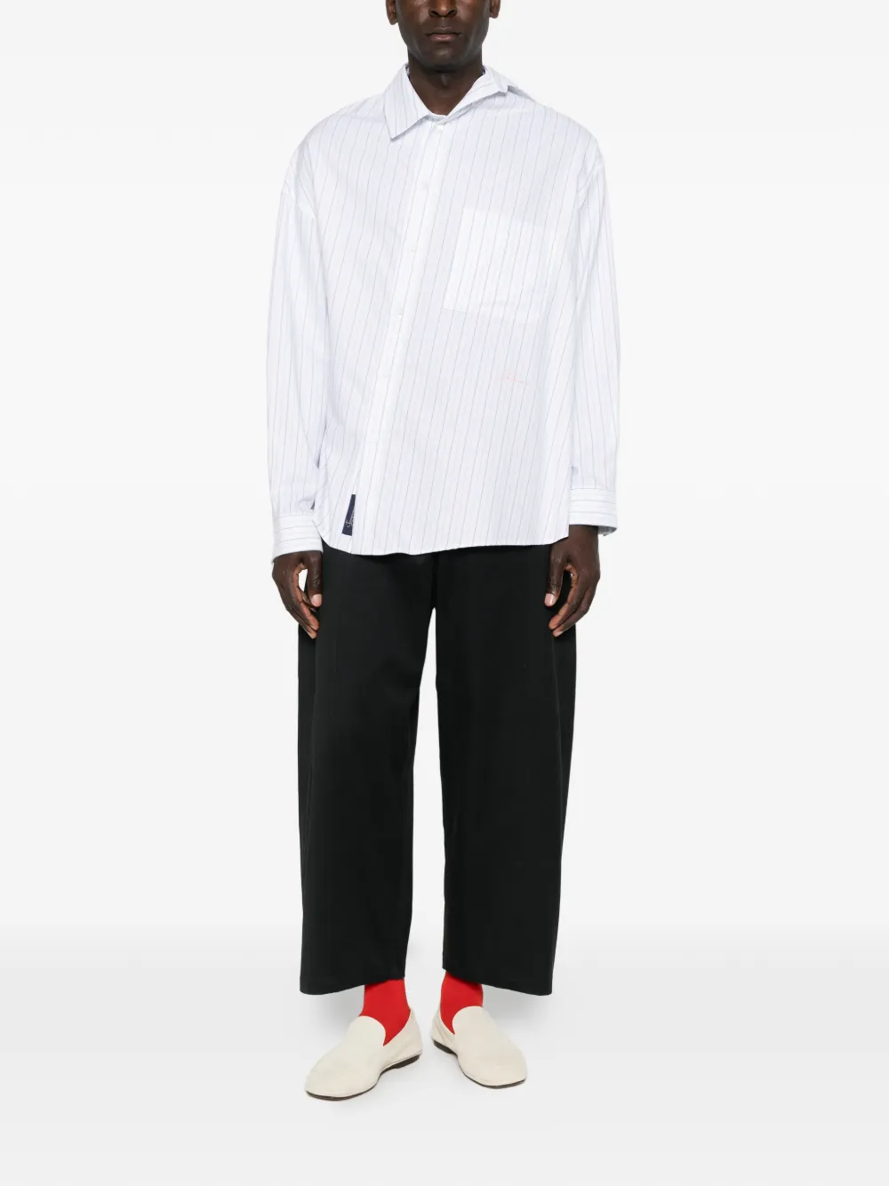 Jacquemus Cuadro striped-pattern shirt Wit
