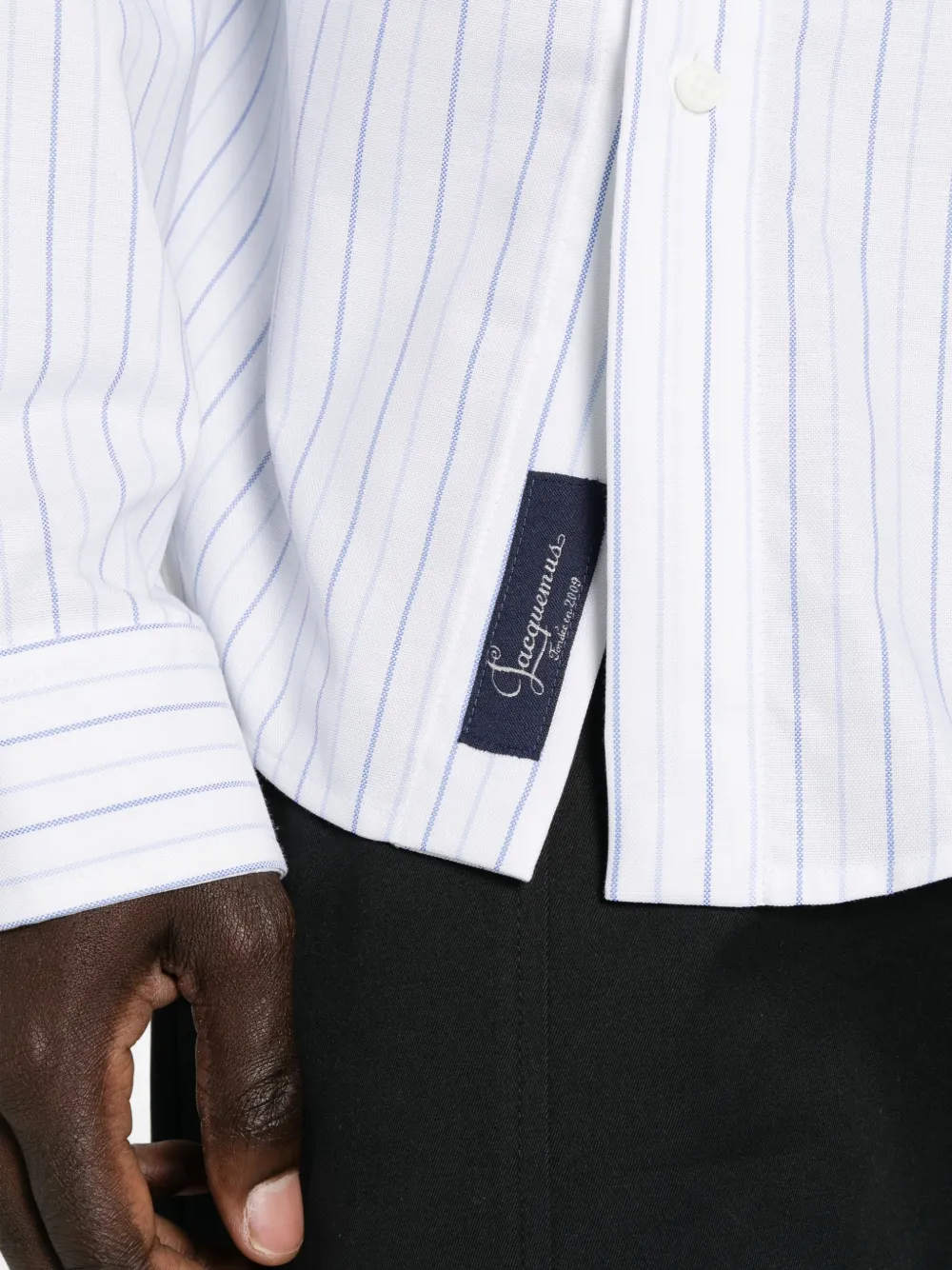 Jacquemus Cuadro striped-pattern shirt Wit