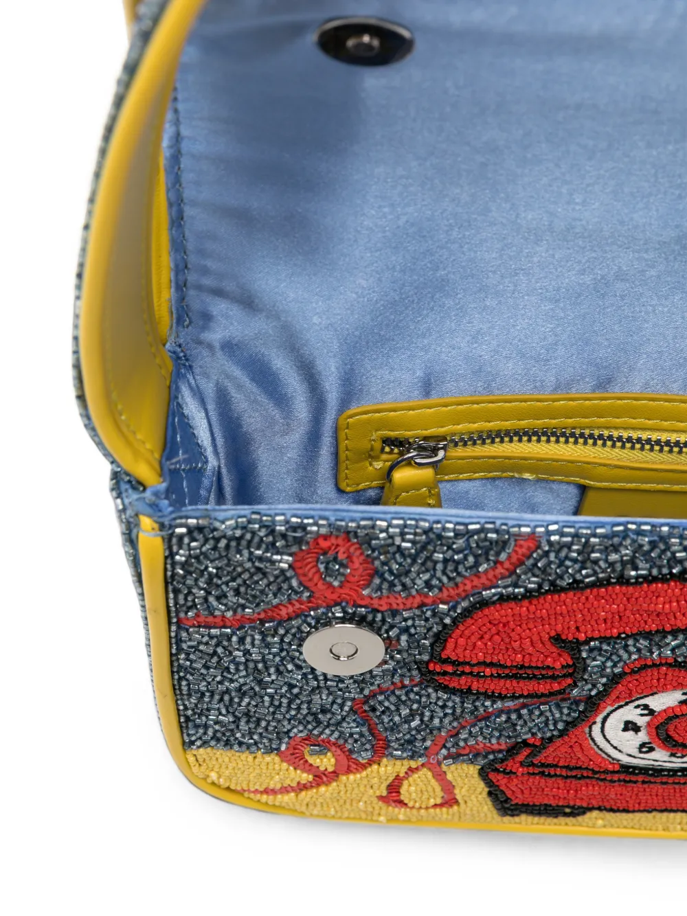 STAUD Tommy Hotline schoudertas verfraaid met kralen Blauw