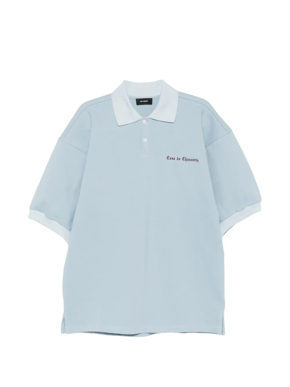 Willy Chavarria logo-embroidered oversized polo shirt