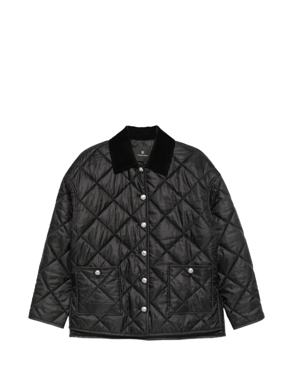 ANINE BING Luca quilted corduroy-collar jacket