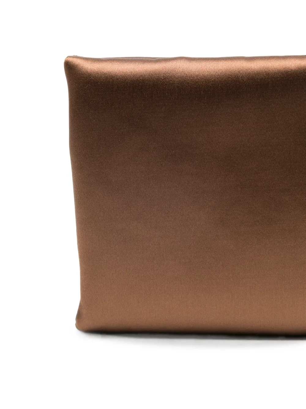 STAUD Muse clutch met satijnen afwerking Bruin