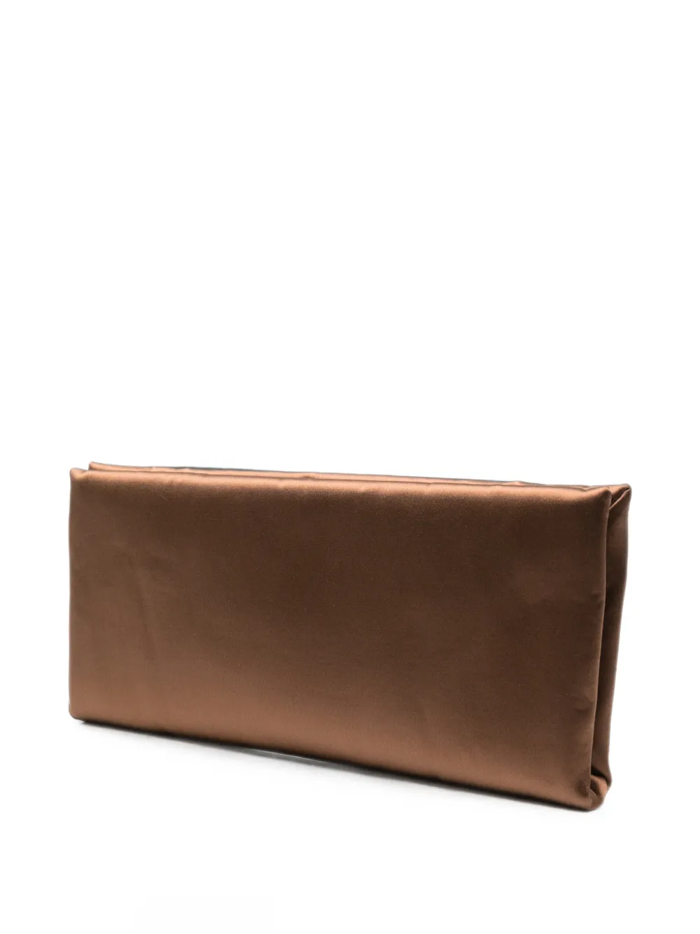 STAUD Muse clutch met satijnen afwerking Bruin