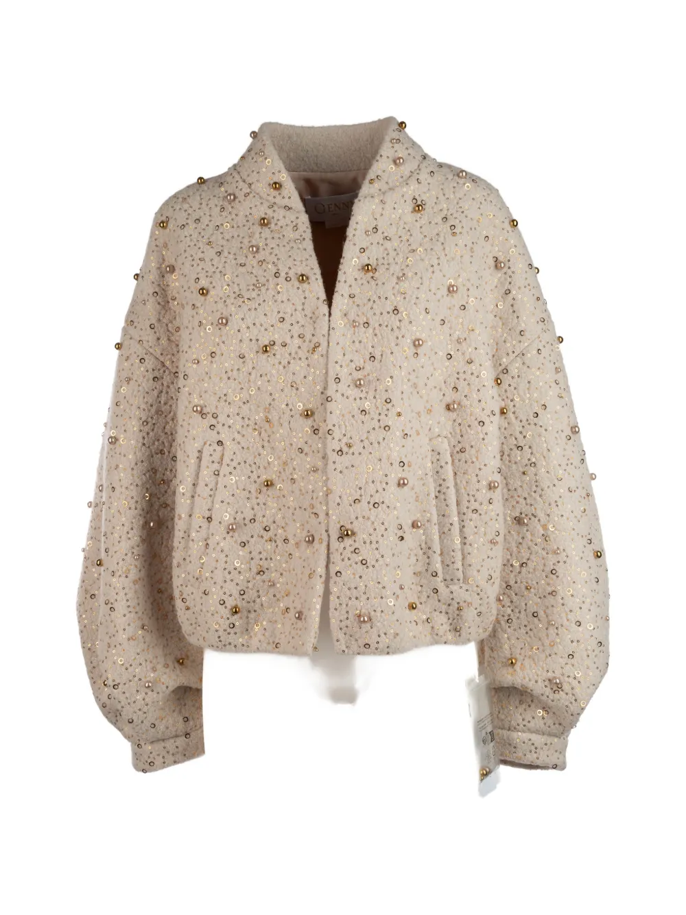Genny sequin-embellished faux-pearl jacket - Toni neutri