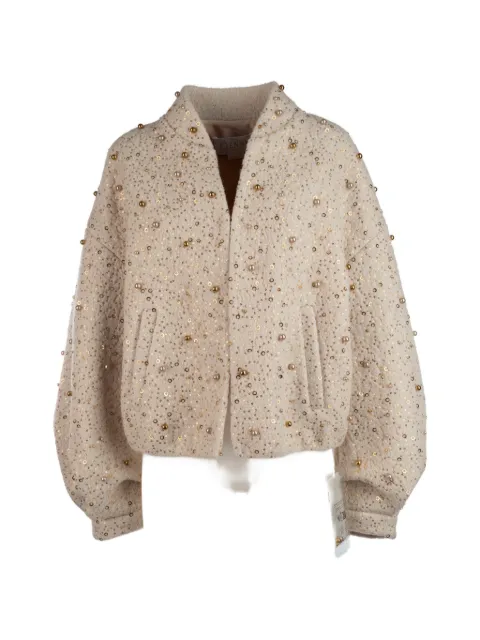 Genny sequin-embellished faux-pearl jacket
