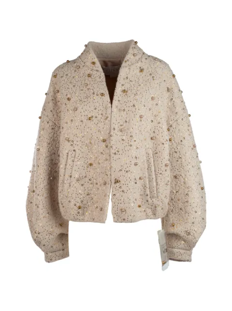 Genny sequin-embellished faux-pearl jacket