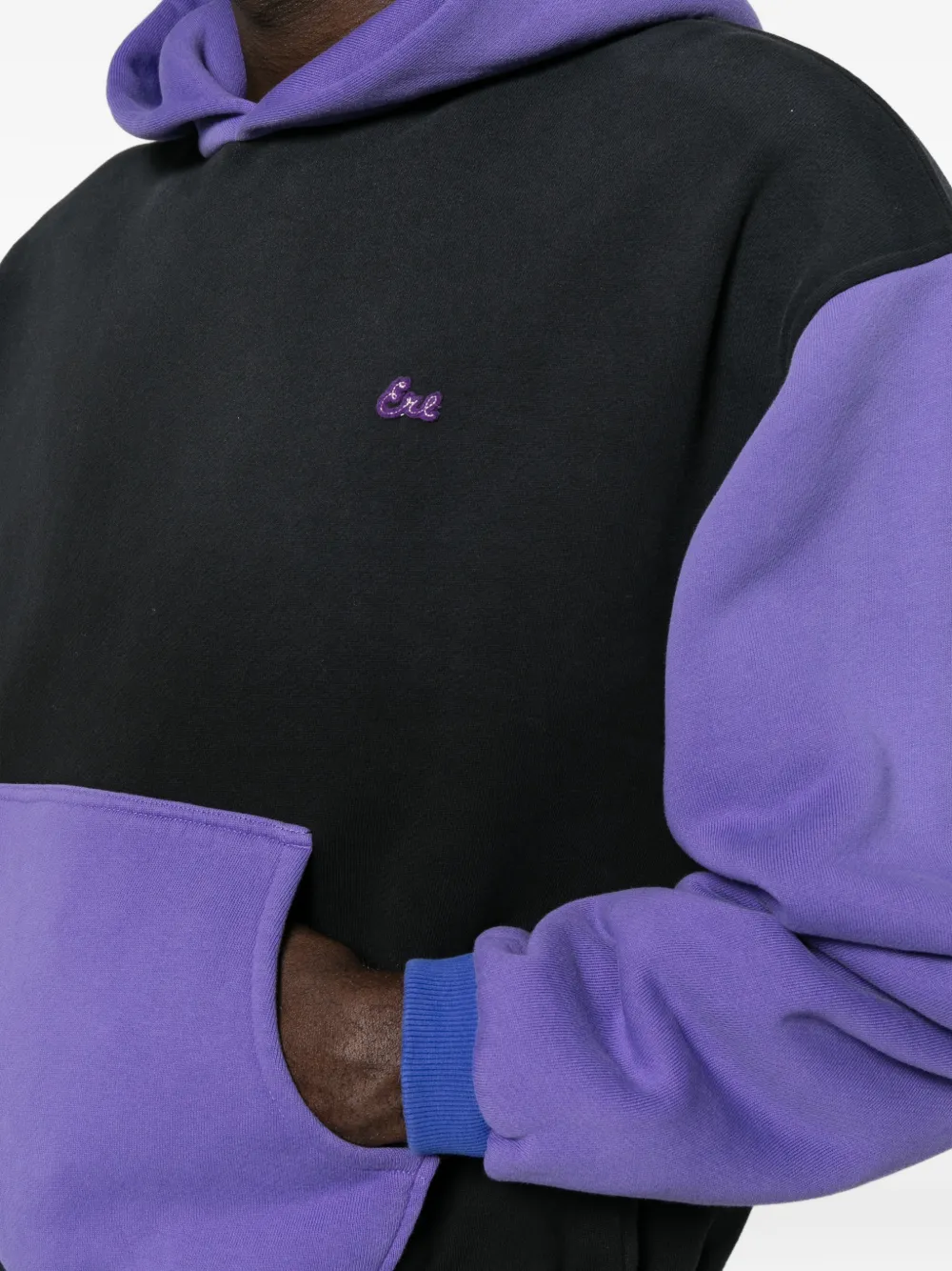 ERL Hoodie met colourblocking Zwart