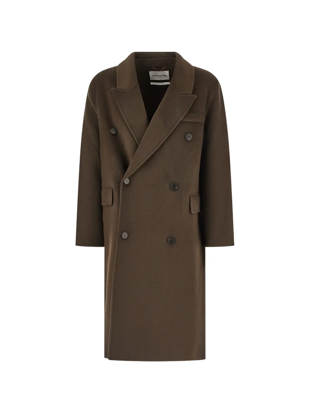Amaranto Double-breasted Coat In Brown