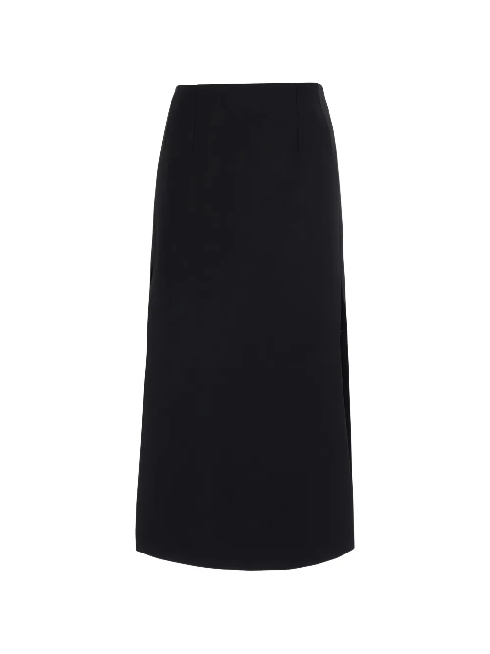 PLAIN rear-zip-fastening mini skirt