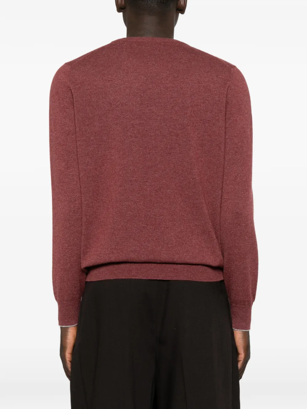 Brunello Cucinelli crew-neck long-sleeve sweater Rood