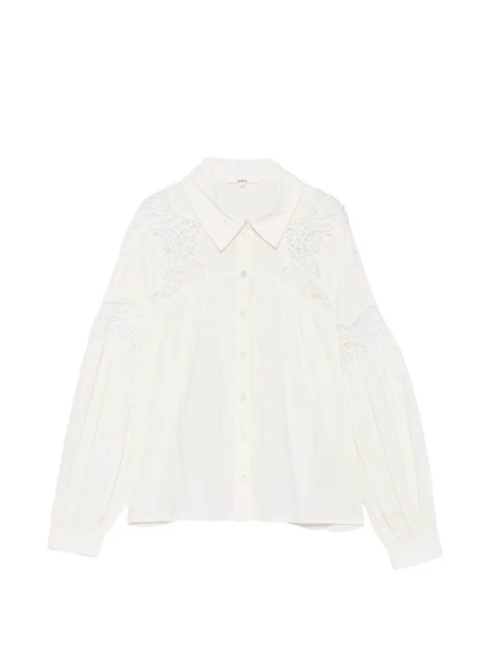 Ba&Sh Roseannie lace-panelled ruffled blouse - Bianco