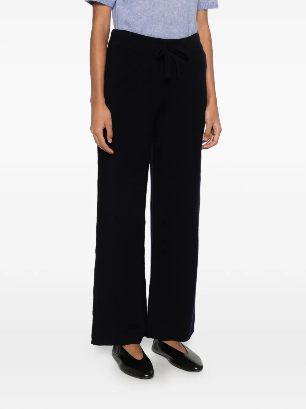 Gant wool-cashmere knit trousers Blauw