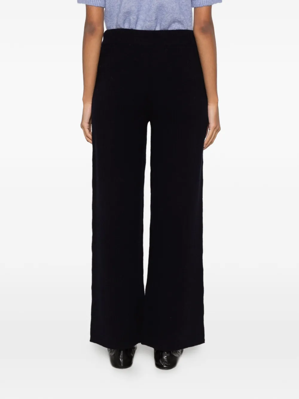 Gant wool-cashmere knit trousers Blauw