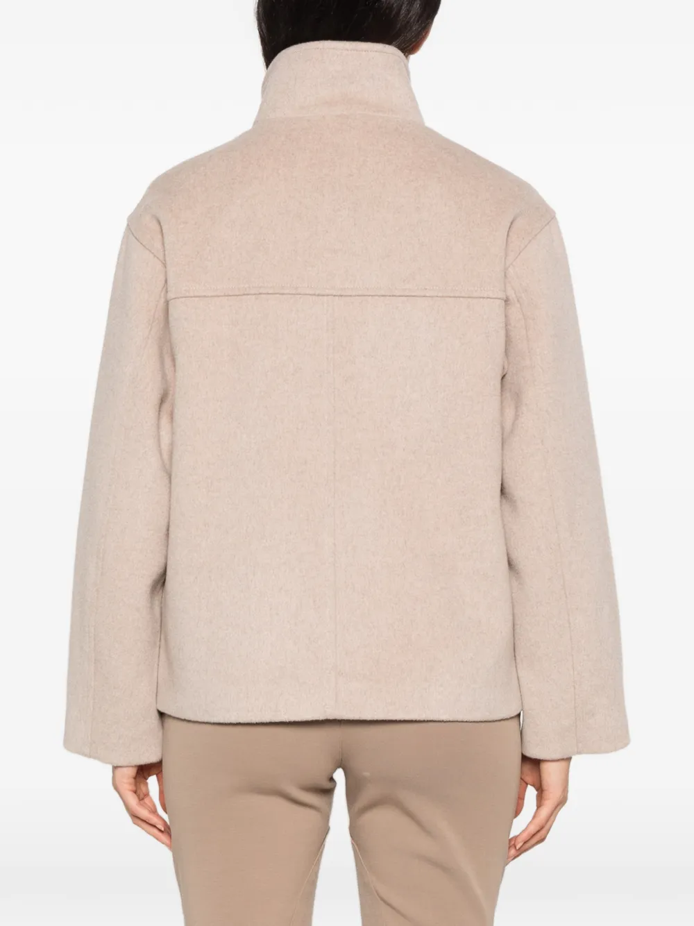 Gant button-up funnel-neck jacket Beige