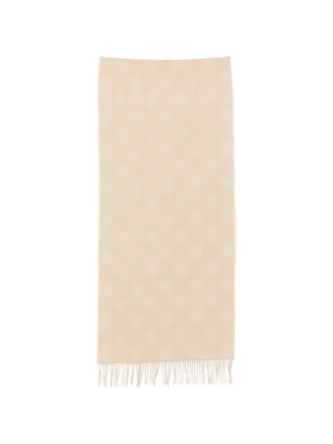Gant monogram-pattern wool scarf