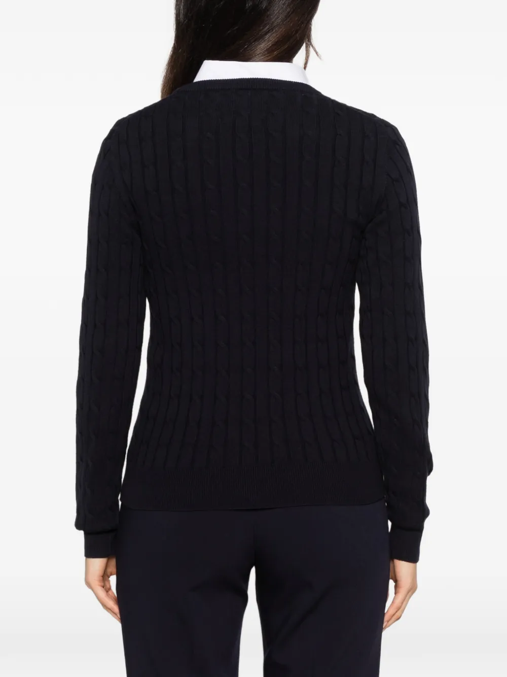 Gant cable-knit sweater Blauw