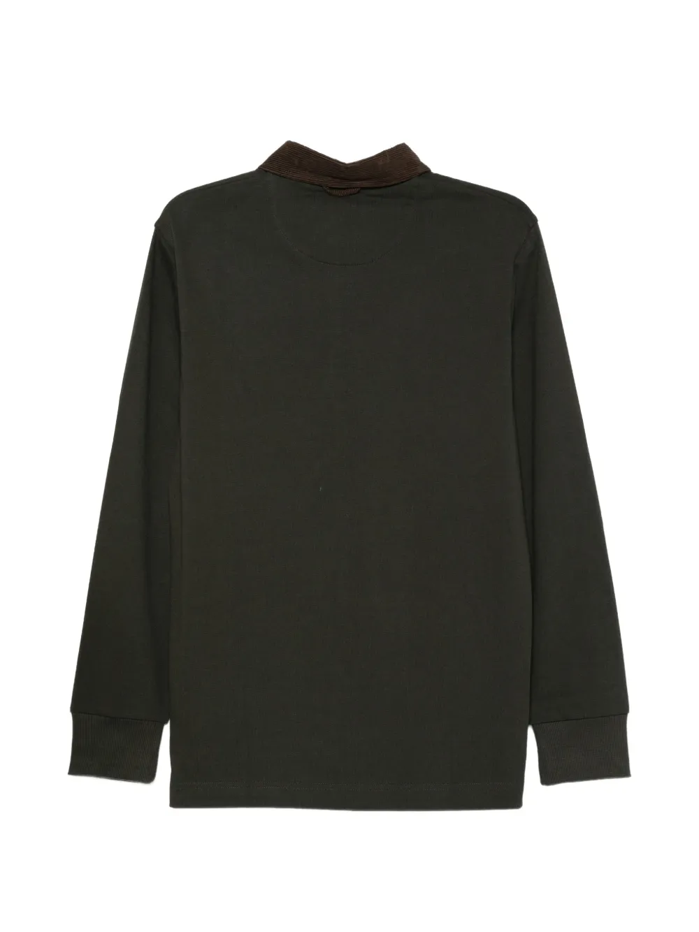 Gant Poloshirt met ribfluwelen kraag en lange mouwen Groen