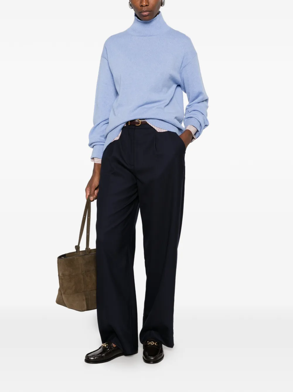 Gant superfine lambswool mock-neck sweater