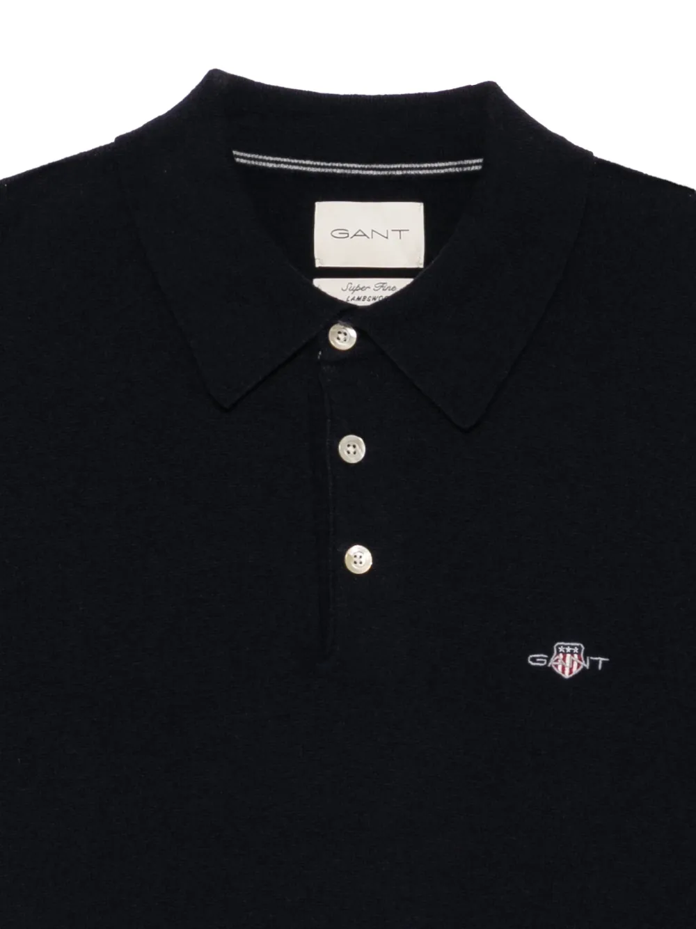 Gant Poloshirt van superfijne lamswol Blauw