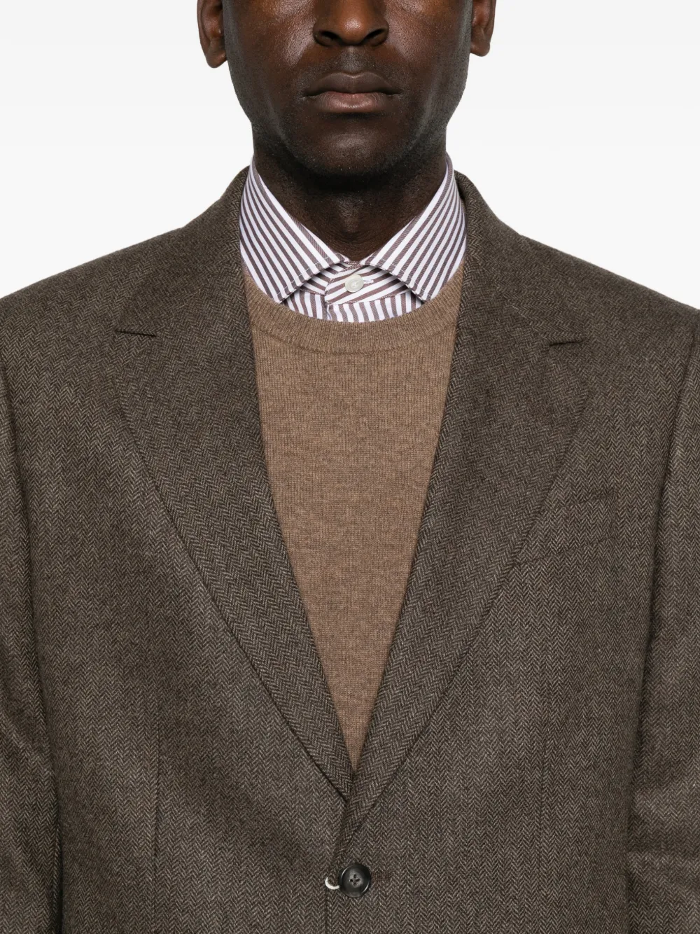 Gant Colbert met visgraatpatroon Bruin