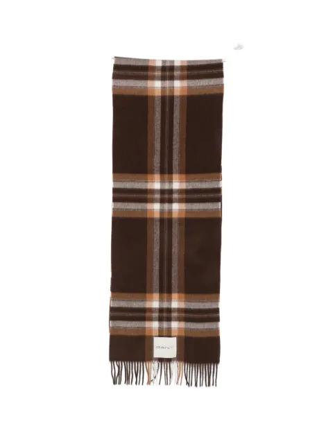 Gant tartan-check wool scarf