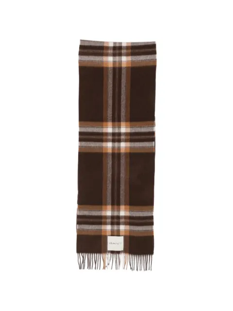 Gant tartan-check wool scarf